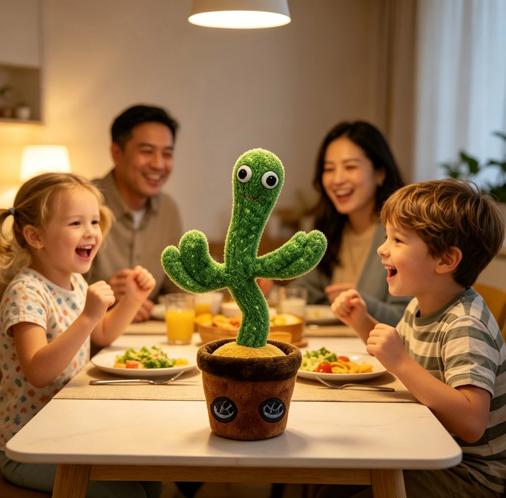 Adorable Dancing Cactus Plush Toy, Interactive Toy That Repeats What You Say, Records Voice and Moves, Plush Toy for Children
